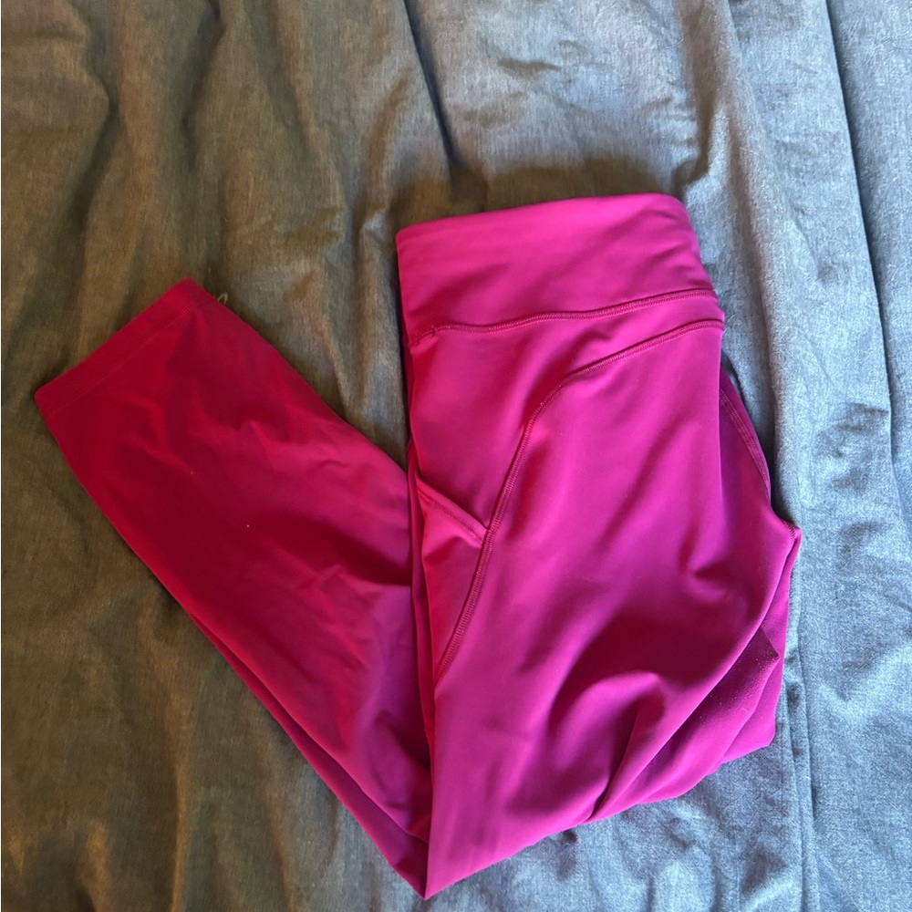 Lululemon Athletica Pink Magenta Leggings Pockets